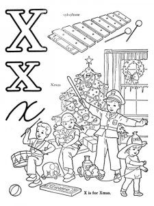 Letter X Coloring Pages Of Alphabet 11