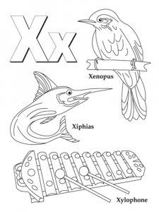 Letter X Coloring Pages Of Alphabet 2