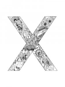 Letter X Coloring Pages Of Alphabet 5