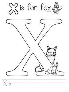 Letter X Coloring Pages Of Alphabet 8