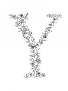 Letter Y Coloring Pages Of Alphabet 1