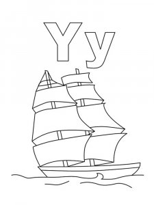 Letter Y Coloring Pages Of Alphabet 12
