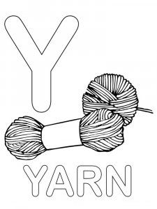 Letter Y Coloring Pages Of Alphabet 7