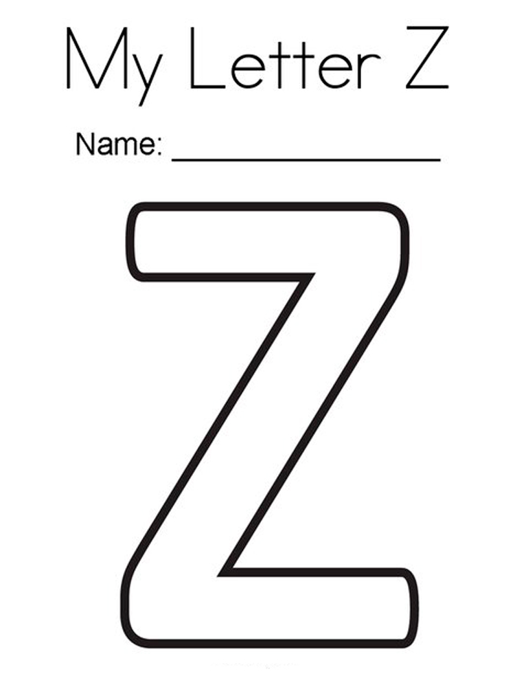 Letter Z Coloring Page 6