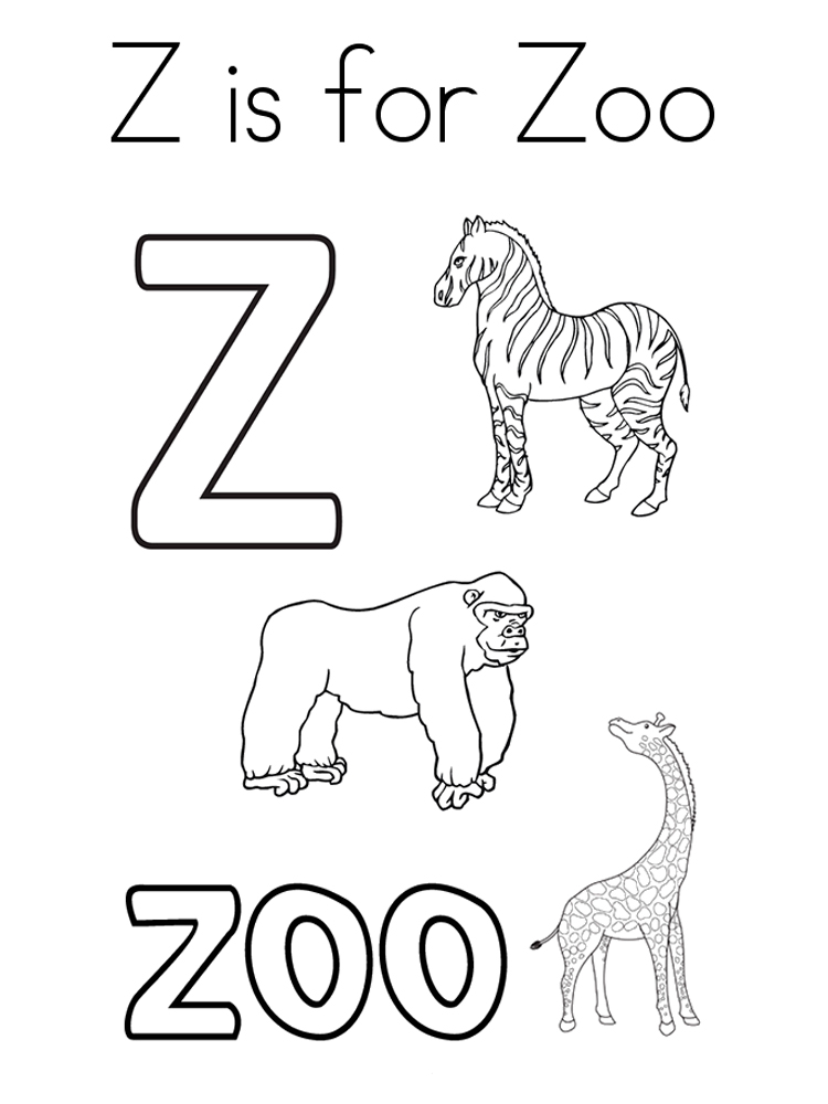 Letter Zz Coloring Coloring Pages