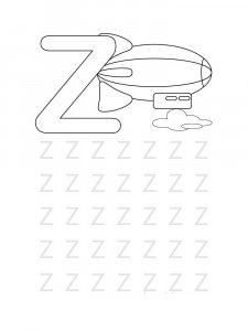 Letter Z Coloring Pages Of Alphabet 13