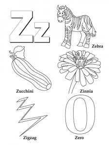 Letter Z Coloring Pages Of Alphabet 5