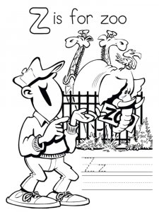 Letter Z Coloring Pages Of Alphabet 8