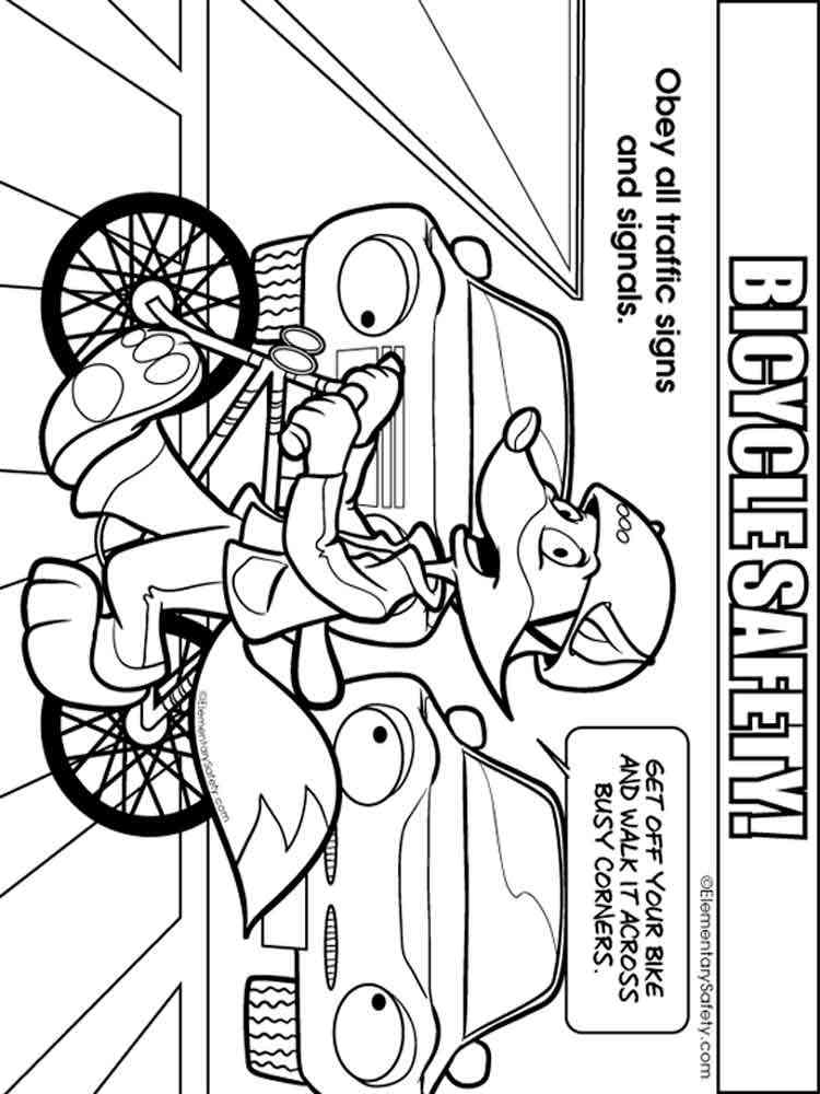 Bicycle Safety coloring pages