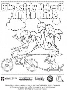 Bicycle Safety coloring page 10 - Free printable