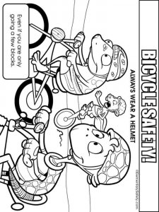Bicycle Safety coloring page 4 - Free printable
