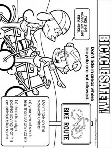 Bicycle Safety coloring page 9 - Free printable