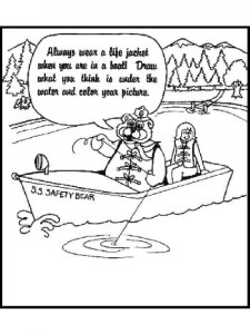 Boating Safety coloring page 1 - Free printable