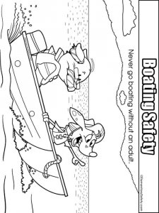 Boating Safety coloring page 3 - Free printable