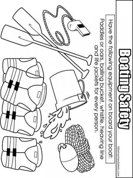 Boating Safety coloring pages