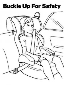 Car Safety coloring page 1 - Free printable