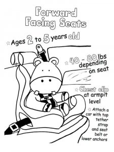 Car Safety coloring page 2 - Free printable