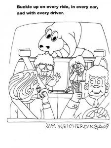 Car Safety coloring page 9 - Free printable