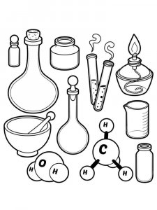 Chemistry coloring page 5 - Free printable