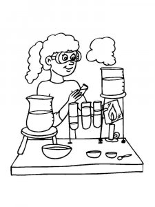 Chemistry coloring page 7 - Free printable