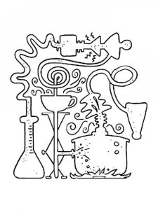 Chemistry coloring page 8 - Free printable