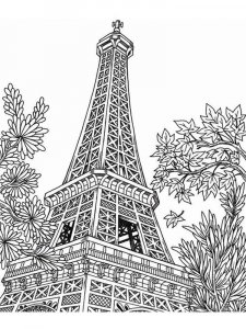 Paris coloring page 1 - Free printable
