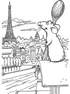 Paris coloring page 2 - Free printable