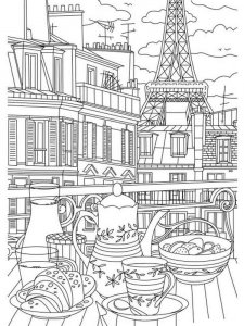 Paris coloring page 3 - Free printable