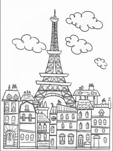 Paris coloring page 7 - Free printable