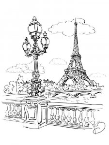 Paris coloring page 9 - Free printable