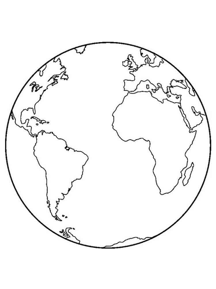 Printable Earth Coloring Page