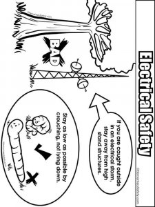 Electrical Safety coloring page 10 - Free printable