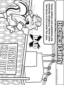 Electrical Safety coloring page 7 - Free printable