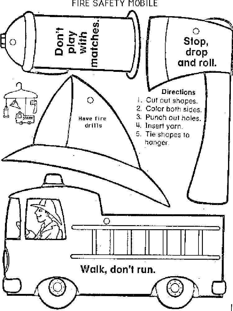 Fire Safety Rules Coloring Pages Coloring Pages