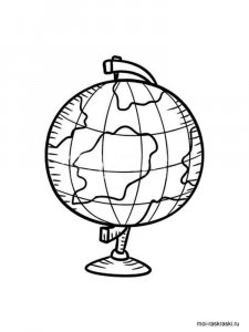 Globe coloring page 2 - Free printable