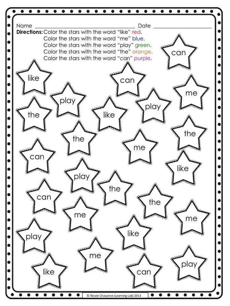 hidden sight words coloring pages free printable hidden sight words coloring pages
