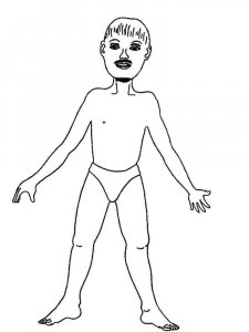 Human body coloring page 7 - Free printable
