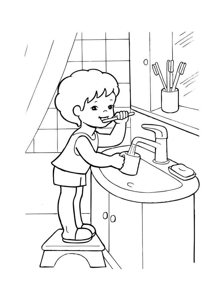 Coloring Pages About Hygiene Coloring Pages