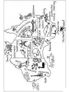 Map coloring page 11 - Free printable