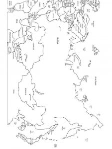 Map coloring page 15 - Free printable