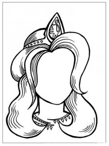 Mother portrait coloring page 2 - Free printable