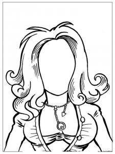 Mother portrait coloring page 5 - Free printable