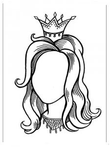 Mother portrait coloring page 6 - Free printable
