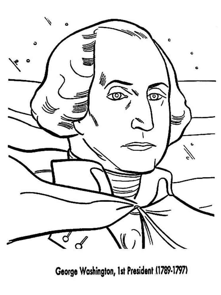 President George Washington coloring pages. Free Printable President ...