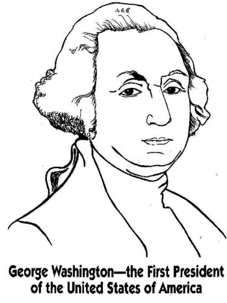 President George Washington coloring pages