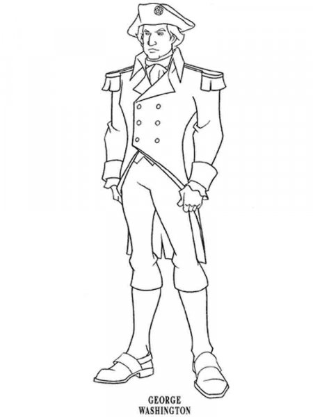 President George Washington coloring pages