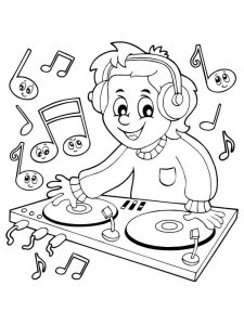 DJ coloring page 14 - Free printable