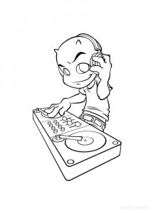 DJ coloring page 6 - Free printable