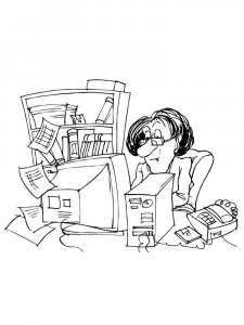 Accountant coloring pages