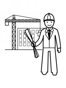 Architect coloring page 9 - Free printable